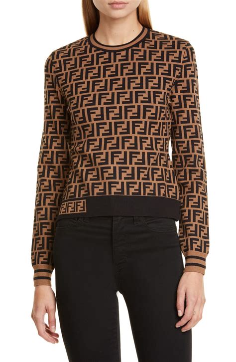 fendi sweater ff|fendi ff jacquard sweater.